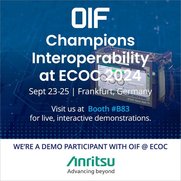 Anritsu Joins the OIF's OpenROADM Interoperability Demonstration at ECOC 2024